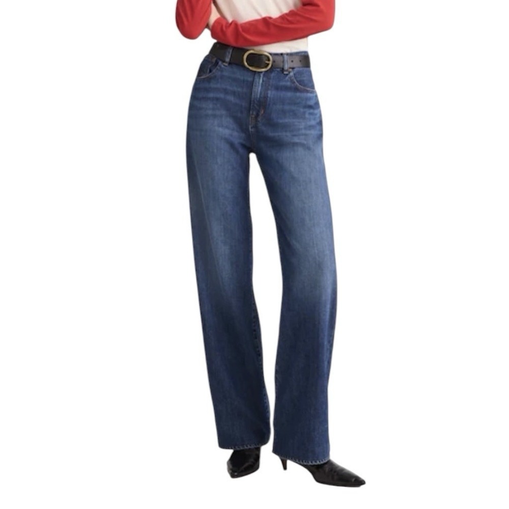 Madewell Womens Size 30 The Perfect Vintage Wide Leg Jeans High Rise Denim Blue